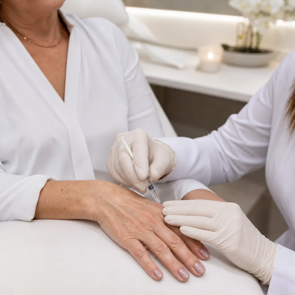 Rejuvenescimento das Mãos — Aspecto mais rejuvenescido das mãos.
