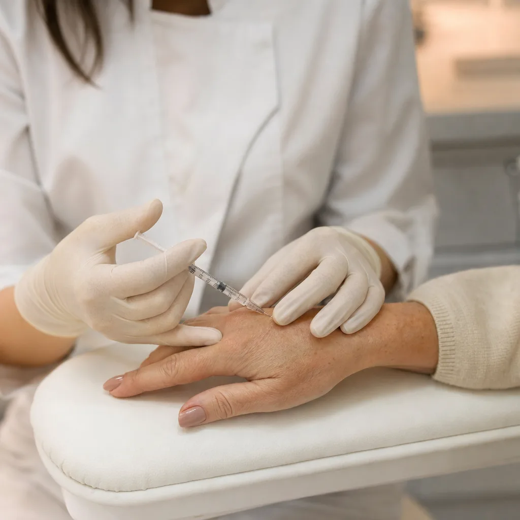 Rejuvenescimento das Mãos — Estimula a produção natural de colágeno.