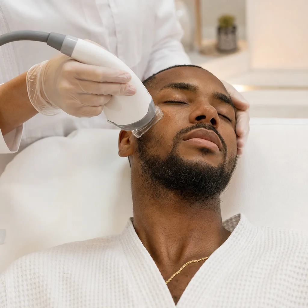 Tratamento de Foliculite — Atenuação de manchas pós-inflamatórias e cicatrizes.